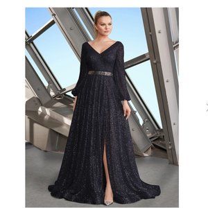 Alexander by Daymor Evening Dress No. 1182 in Navy